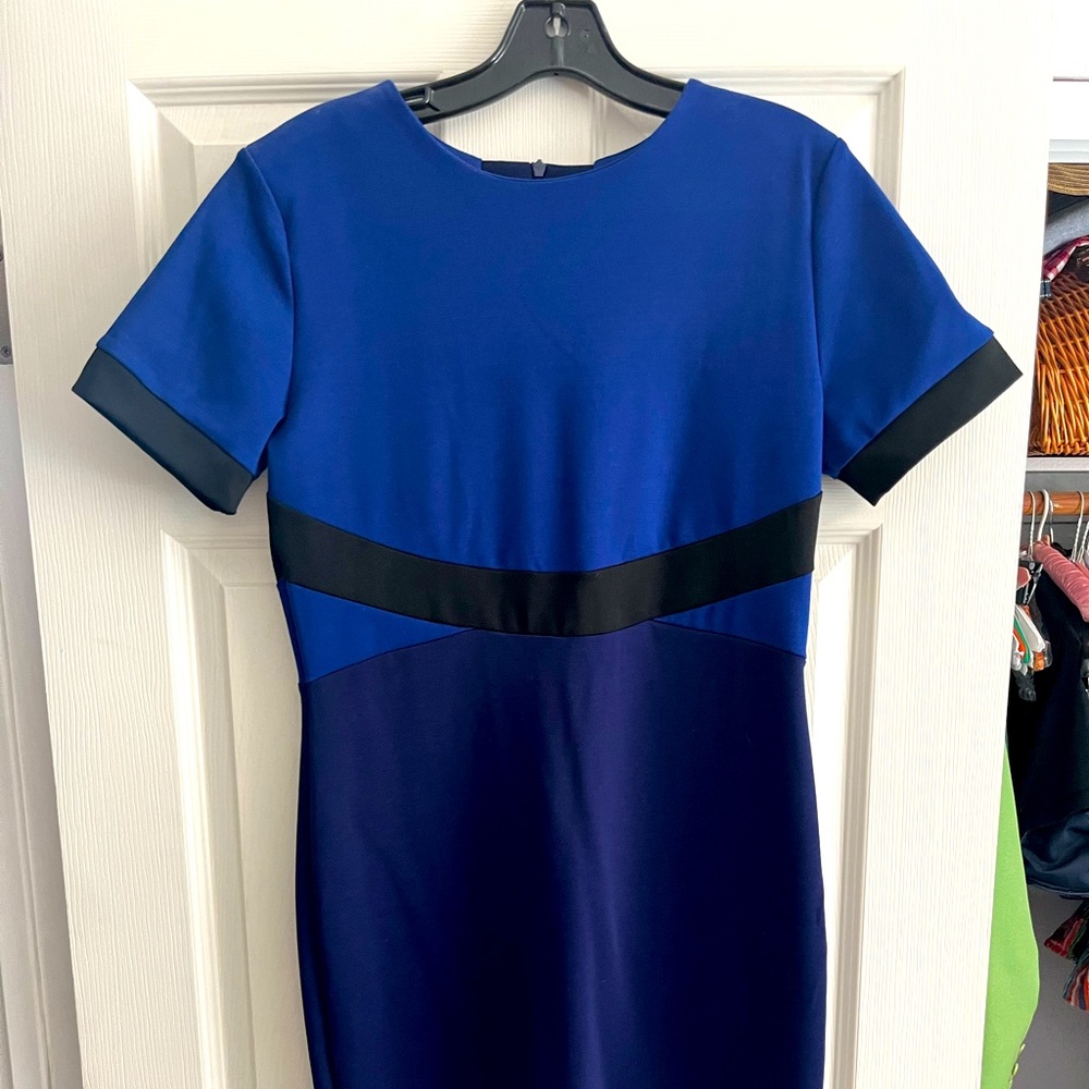 Blue sheath dress